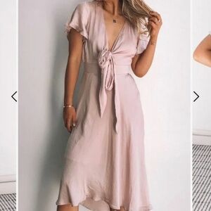 Esther & Co Bryla Dress - Blush (NWT)